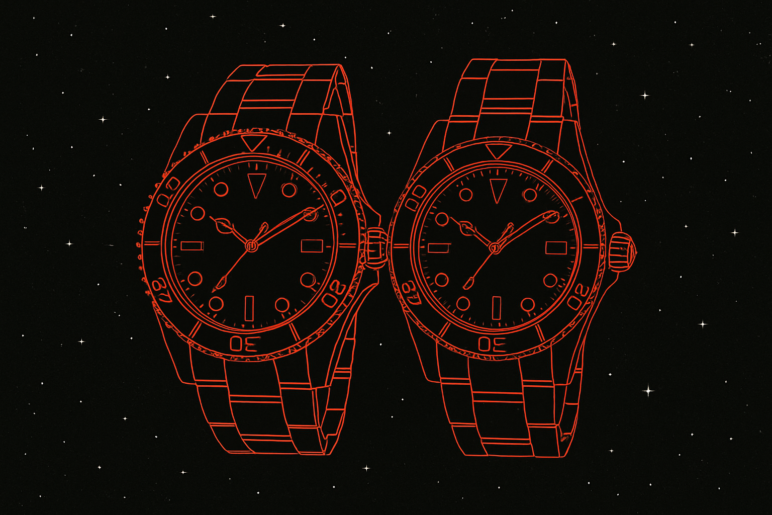 hazla otra vez, recuerda el fondo negro con estrellas y que el reloj tiene que estar en rojo pero sin rellenar
